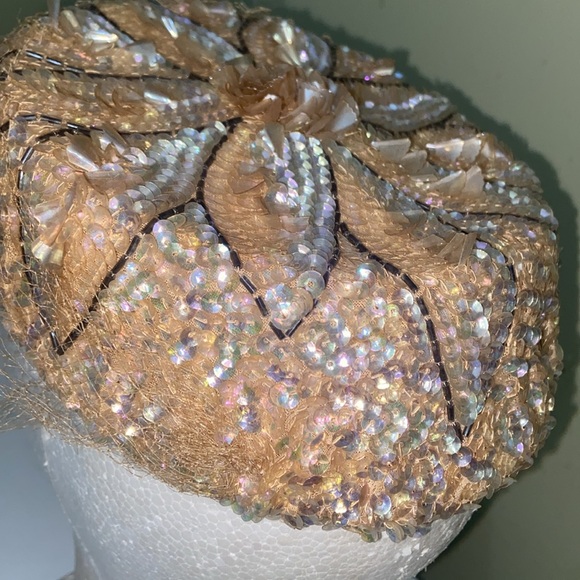 Really Cute Beige Topper/PB Hat/ Church by Coralie - Picture 2 of 11